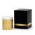 CRYSTAL CANDLES: Bass relief Design with Gold Leaf finish ~ (10 Oz)