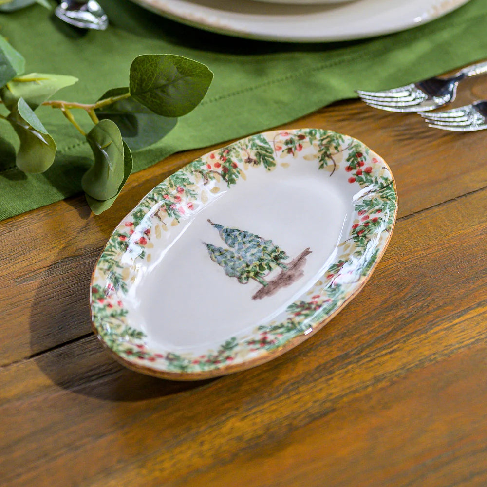 ARTE ITALICA: Natale Small Oval Tray