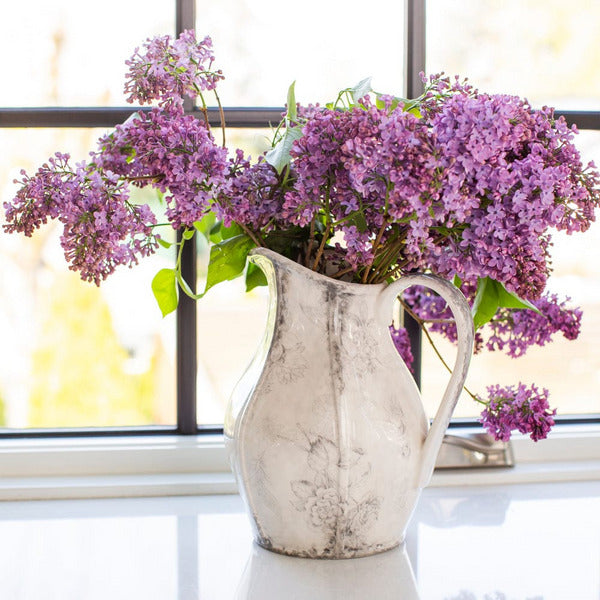 ARTE ITALICA: Giulietta Pitcher Gray/White