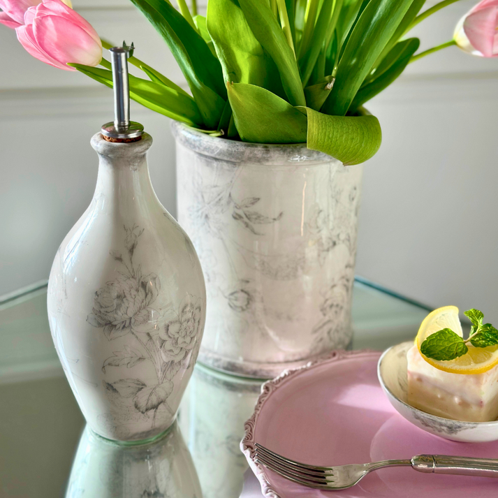 ARTE ITALICA: Giulietta Utensil Holder Gray/White