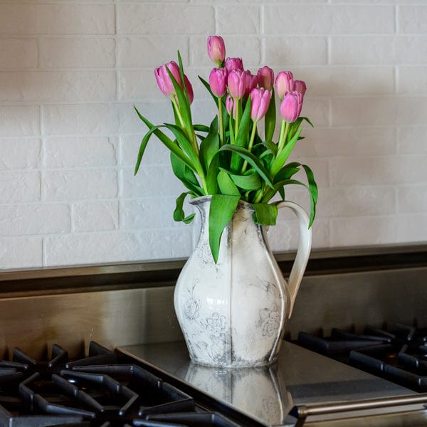 ARTE ITALICA: Giulietta Pitcher Gray/White