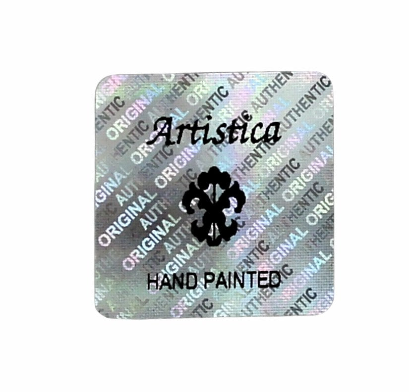 GIFT BOX: With authentic Deruta hand painted ceramic - Napkin Holder Ricco Deruta design