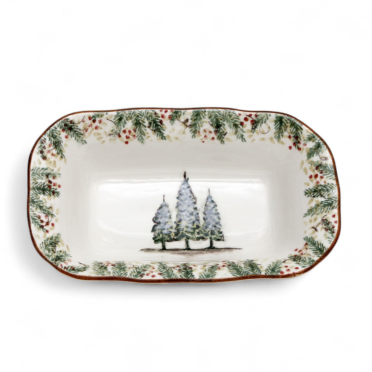 ARTE ITALICA: Natale Rectangular Dish Serving Bowl