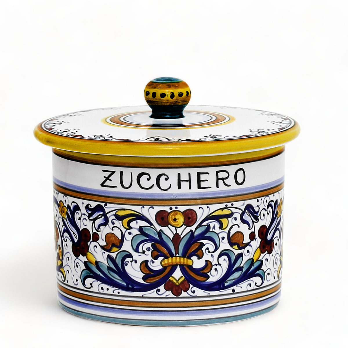 RICCO DERUTA DELUXE: Canister with Ceramic Lid - &#39;ZUCCHERO&#39; (Sugar)