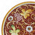 TUSCAN MAJOLICA: Medium wall plate featuring grapes and flowers on a Burgundy Red background