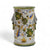 TUSCAN MAJOLICA: Large Umbrella Stand Vase hand painted with the renowned Caffagiolo Design