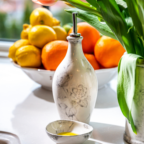 ARTE ITALICA: Giulietta Oil Bottle Gray/White