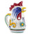 RAFFAELLESCO: Rooster of Fortune pitcher (1 Liter 34 Oz 1 Qt) - Artistica.com