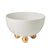 ABIGAILS - CATALINA Round Centerpiece Deep Bowl Matte White with Gold Feet - Artistica.com