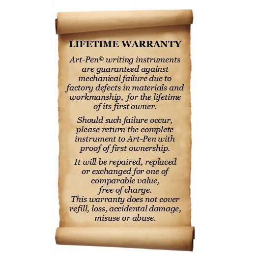 ART-PEN: Handcrafted Luxury Twist Pen - Ricco Deruta Design - Antique Brass with Marble Antique Amber Acrylic body - Artistica.com