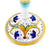 DERUTA STEMWARE: Burgundy Balloon Glass on Hand Painted Ceramic Base PERUGINO Design - Artistica.com