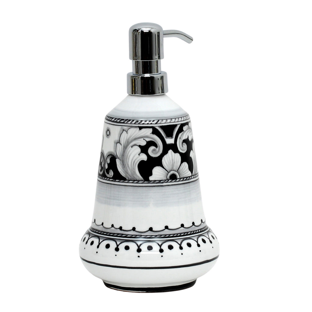 DERUTA VARIO NERO: Liquid Soap/Lotion Dispenser with Chrome Pump (Medium 20 OZ) - Artistica.com