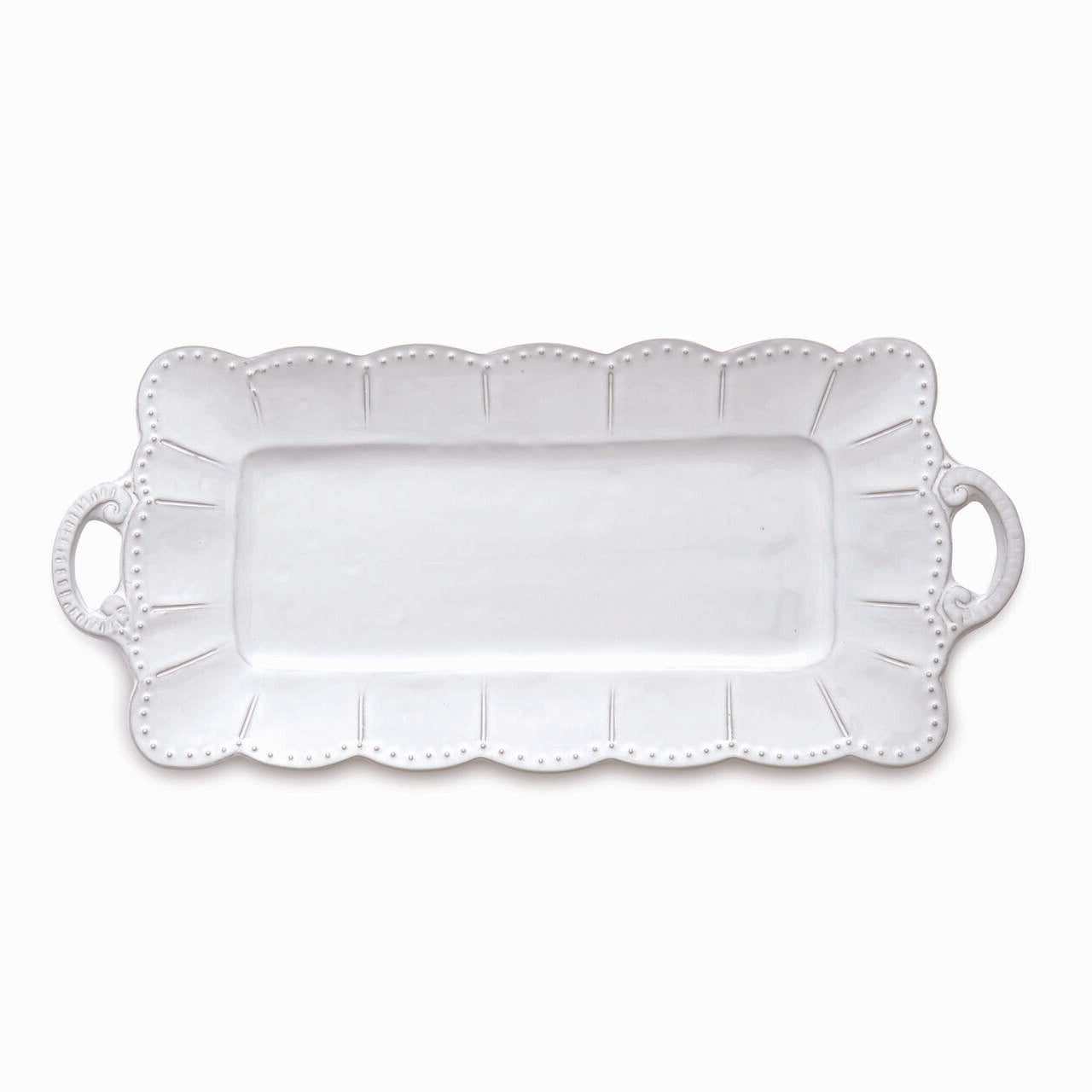 ARTE ITALICA: Bella Bianca Rectangular Tray - Artistica.com