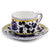 ORVIETO BLUE ROOSTER: Cup and Saucer - Artistica.com