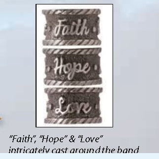 ART-PEN: Handcrafted Luxury Twist Pen - Faith Hope Love - Antique Pewter with Papal White body - Artistica.com