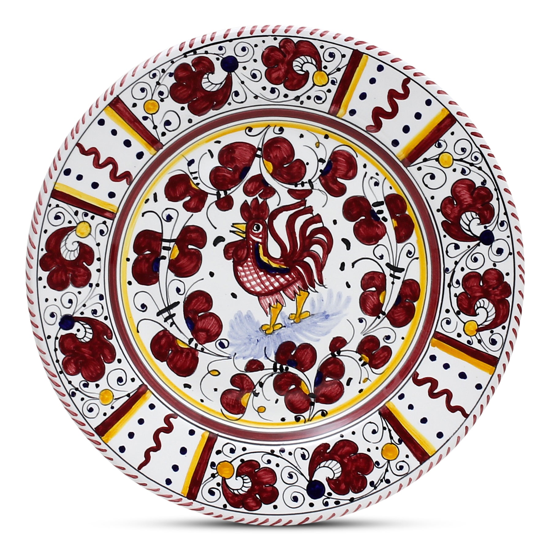 ORVIETO RED ROOSTER: 4 Pieces Place Setting - Artistica.com