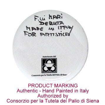 PALIO DI SIENA: ISTRICE (Porcupine) Charger (also hung as a wall plate) - Artistica.com