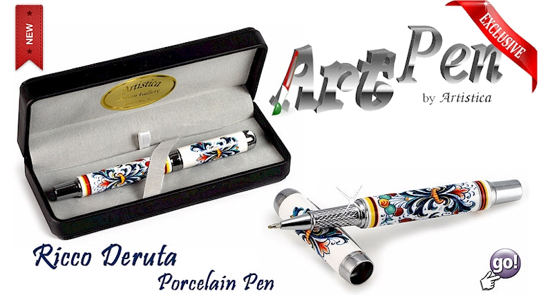 Introducing the first and only Ricco Deruta roller ball ceramic pen!