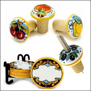 WINE STOPPERS - POURERS - COASTERS