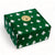 GIFT BOX CHRISTMAS: Green Gift Box with Olive Oil Dispenser Deruta Orvieto Blue and Dipping Tray Set