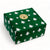 GIFT BOX CHRISTMAS: Green Gift Box with Arte Italica Natale Square Plates (Set of 4 pcs)