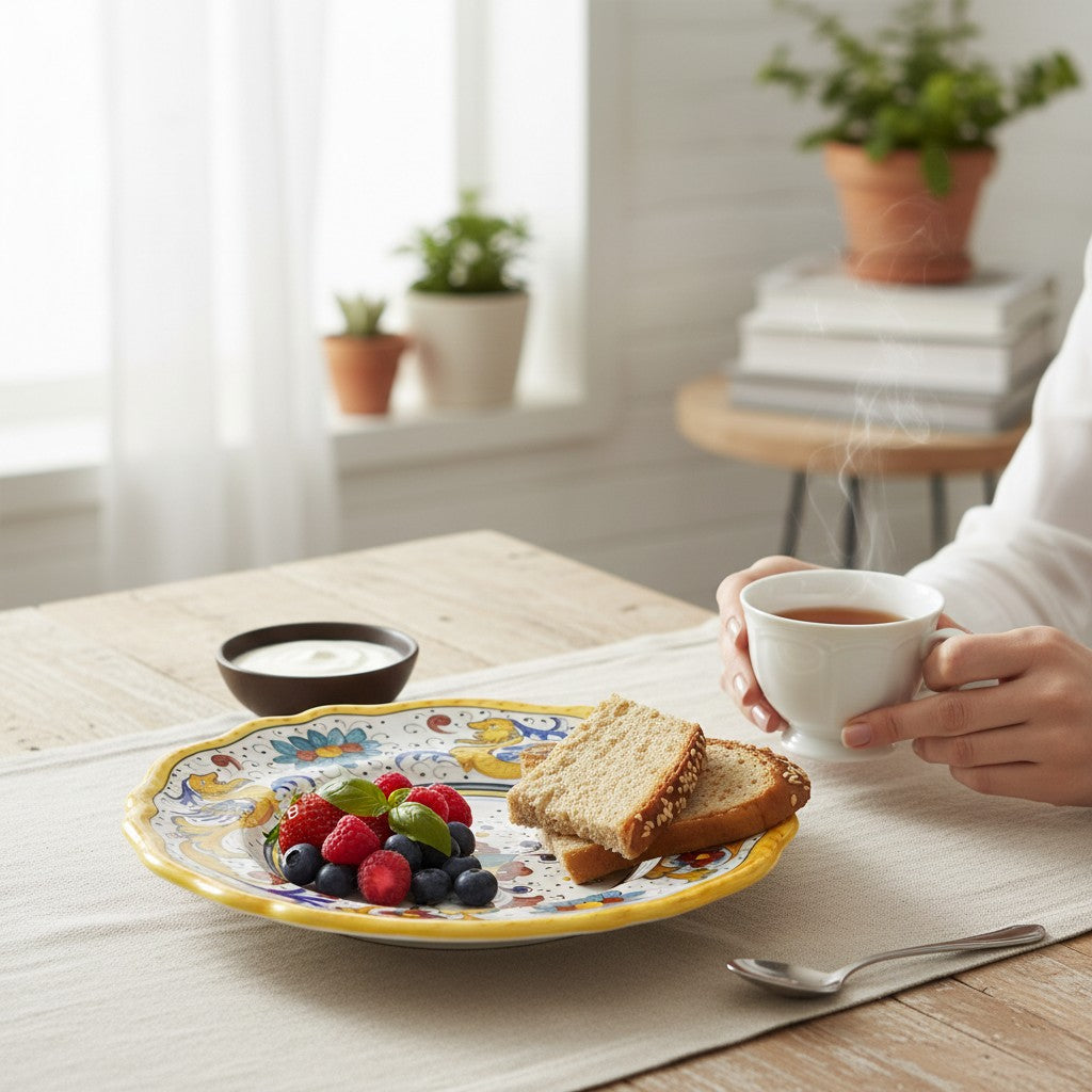 RAFFAELLESCO CLASSICO: Salad plate fluted rims (FULL DECOR) [R]