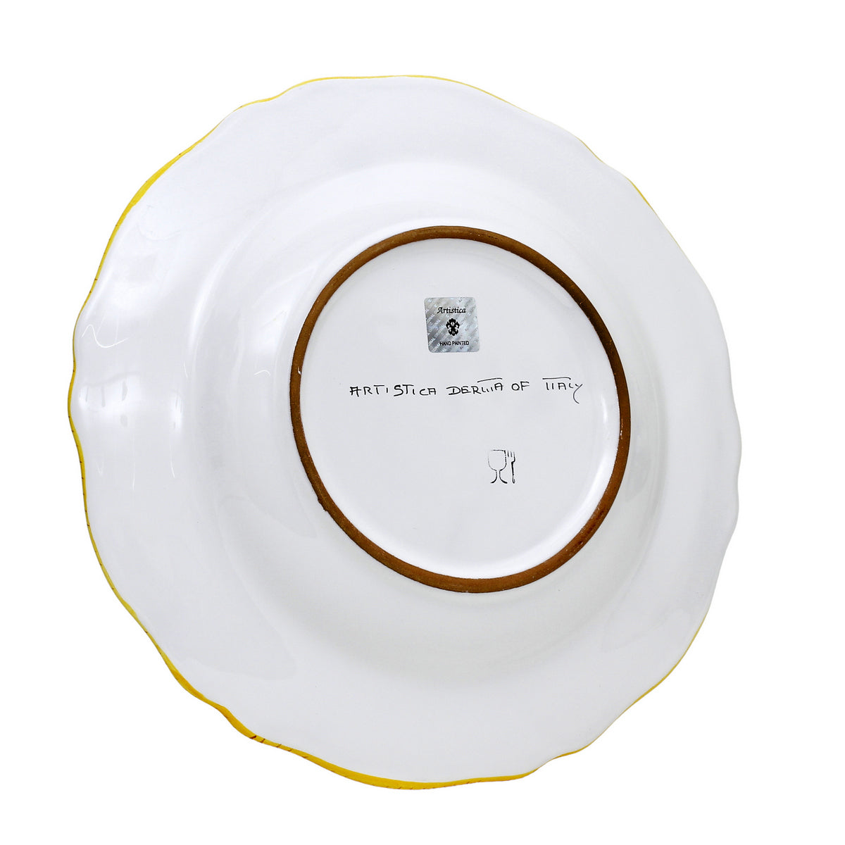 GIFT BOX: With Deruta Dinner Plate - LIMONCINI design (4 Pcs)