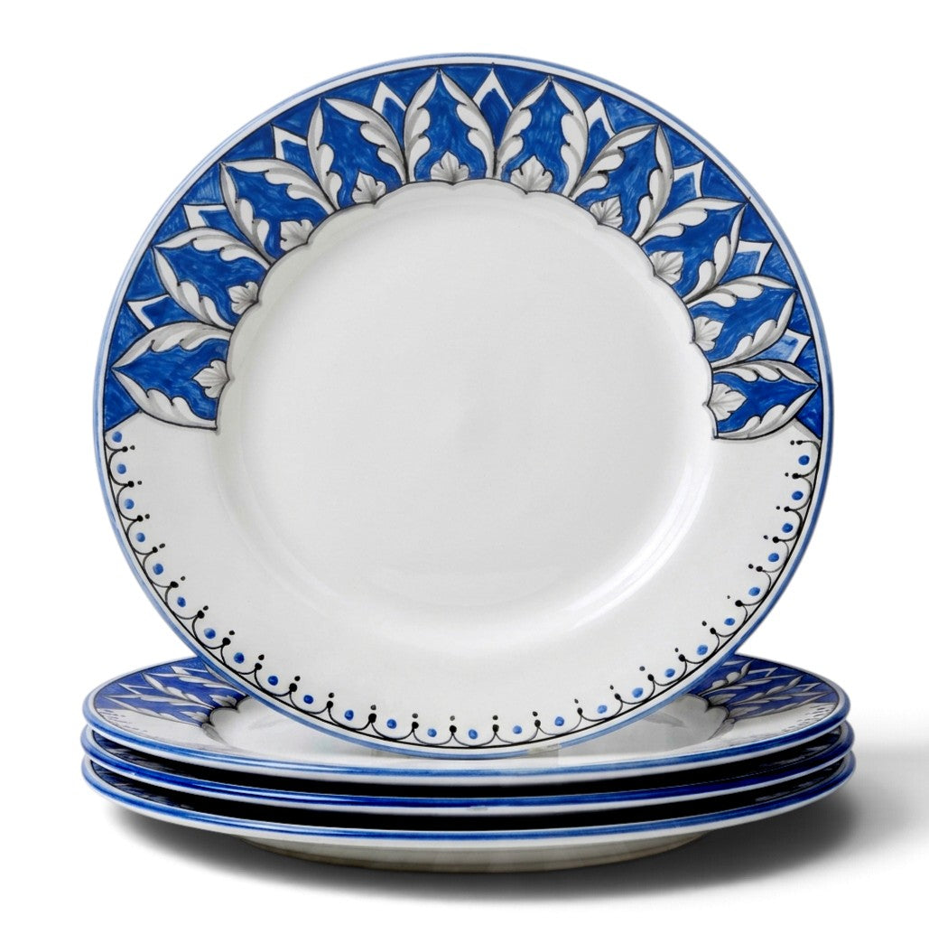 DERUTA PEACOCK: 4-Pcs Dinner Plates Bundle - Design VARIO CELESTE