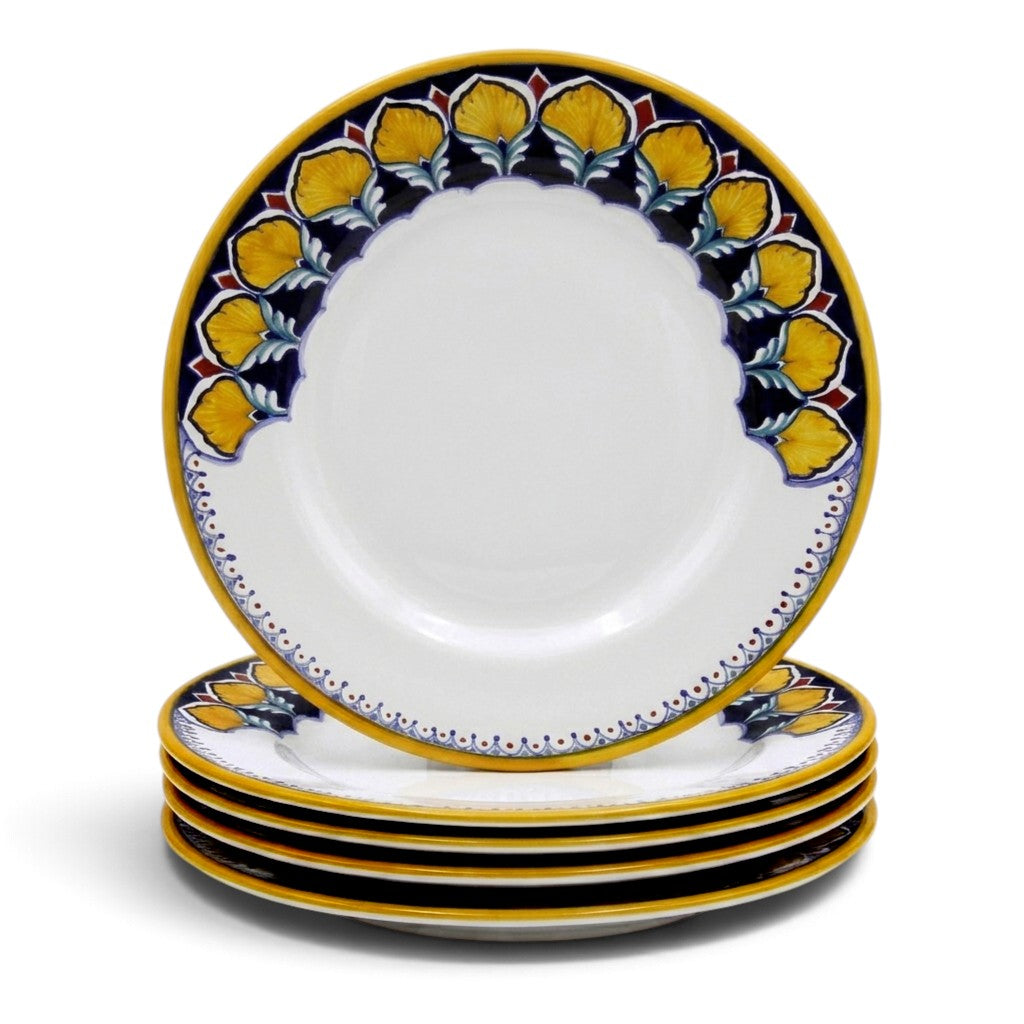 DERUTA PEACOCK: 4-Pcs Dinner Plates Bundle - Design VARIO DOPPIA FILA