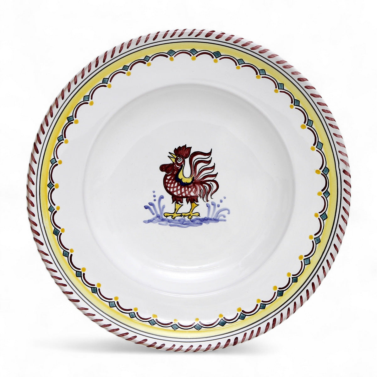 ORVIETO RED ROOSTER SIMPLE: 3 Pieces Place Setting