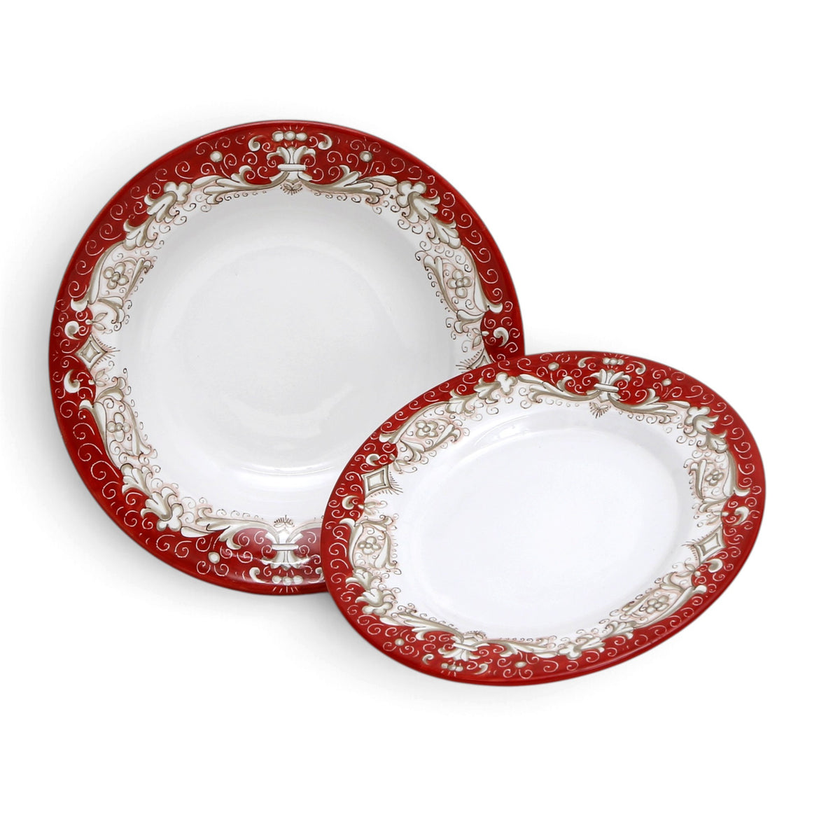 DERUTA COLORI: 2 Pieces Place Setting Bundle - RED