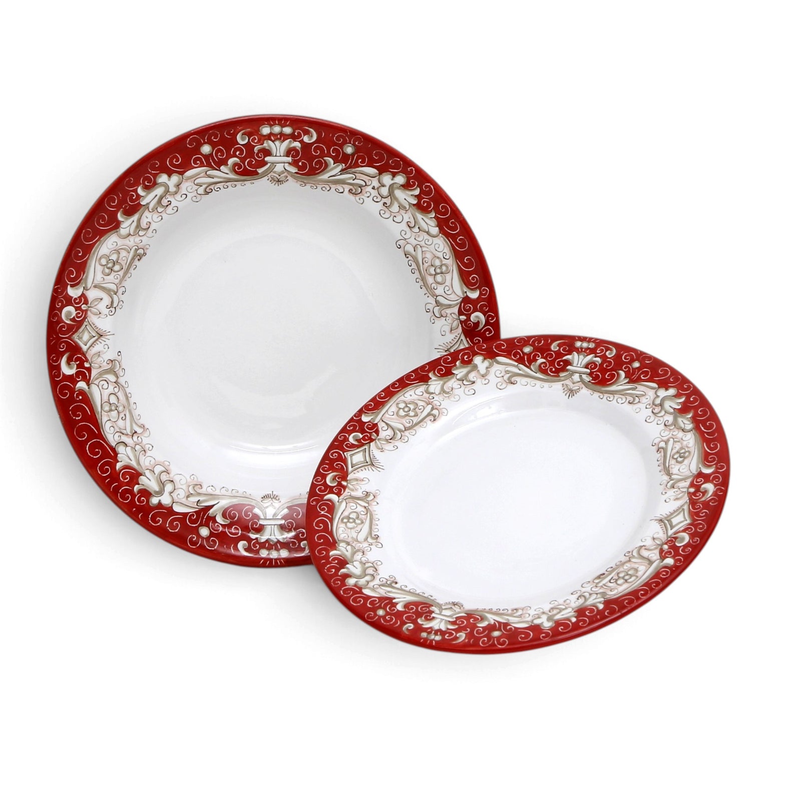 DERUTA COLORI: 2 Pieces Place Setting Bundle - RED