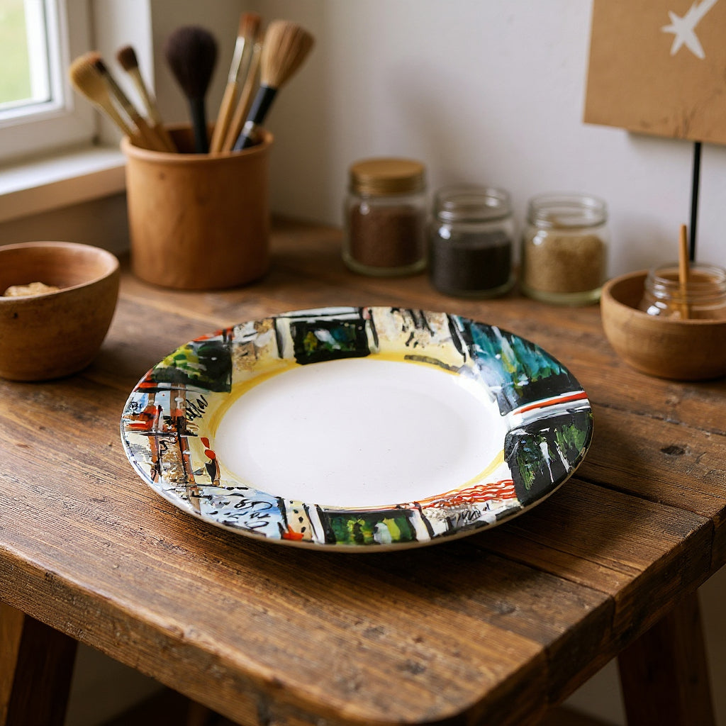 MODERNA: Pasta/Soup Rimmed Plate - Crisalide Design by L. Centinaro