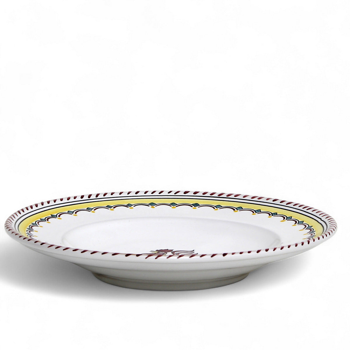 ORVIETO RED ROOSTER SIMPLE: Pasta/Soup Rimmed Bowl Plate