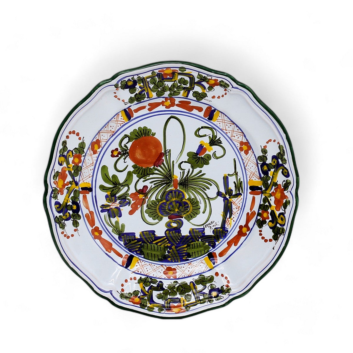 FAENZA-CARNATION: Scalloped salad plate (8&#39;&#39; Diam.)