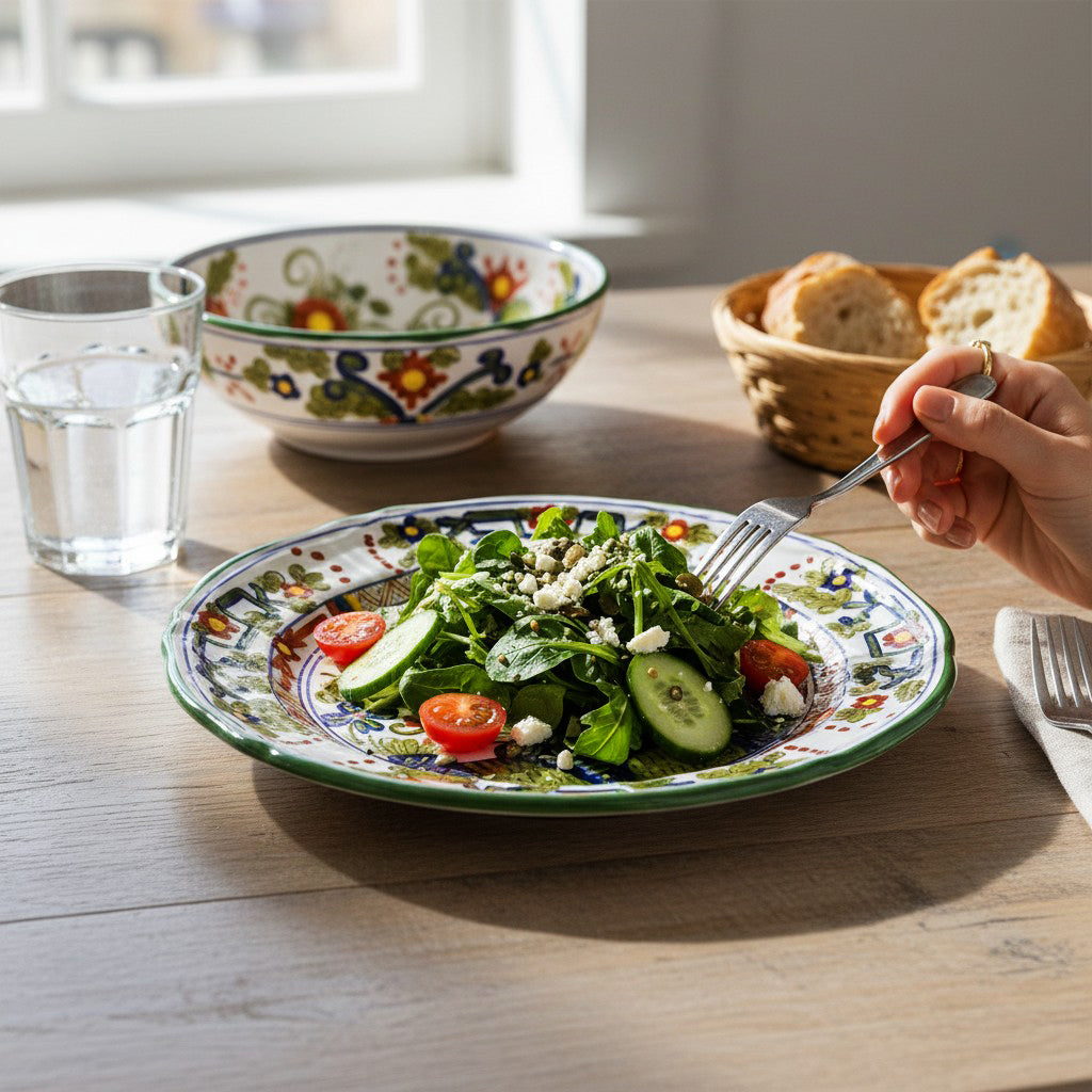 FAENZA-CARNATION: Scalloped salad plate (8'' Diam.)