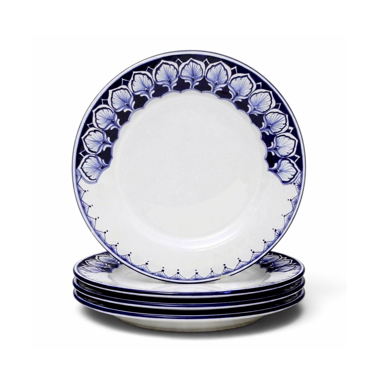 DERUTA PEACOCK: 4-Pcs Salad Plates Bundle - Design VARIO BLU