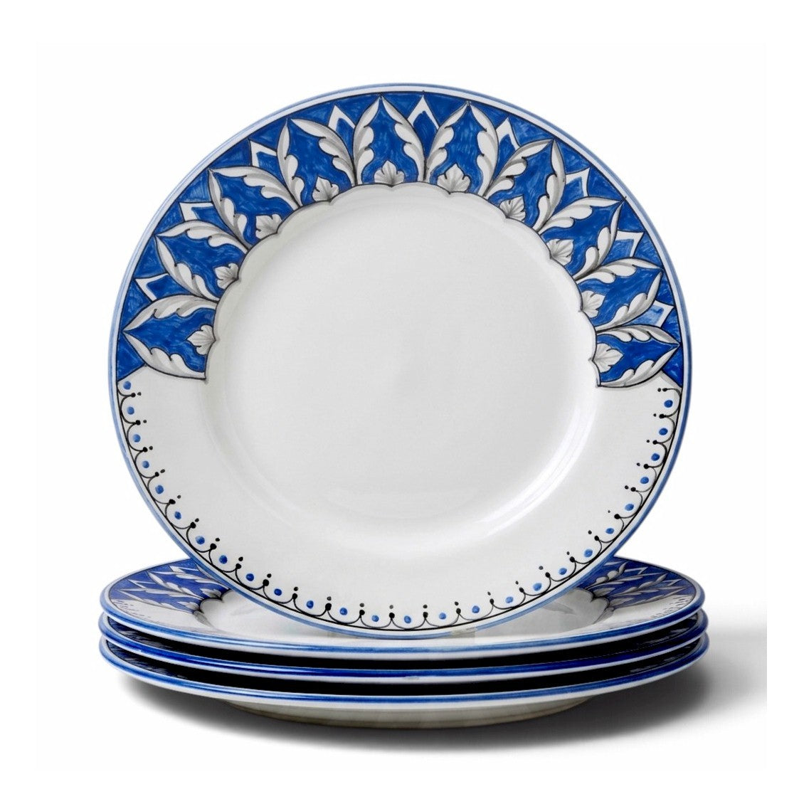 DERUTA PEACOCK: 4-Pcs Salad Plates Bundle - Design VARIO CELESTE