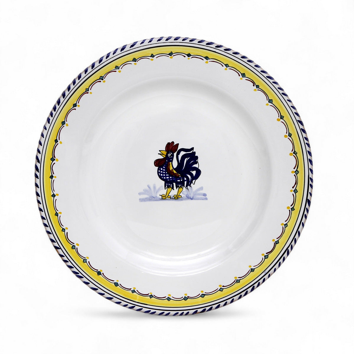 GIFT BOX: ORVIETO BLUE ROOSTER SIMPLE Salad Plate (Set of 4 Pcs)