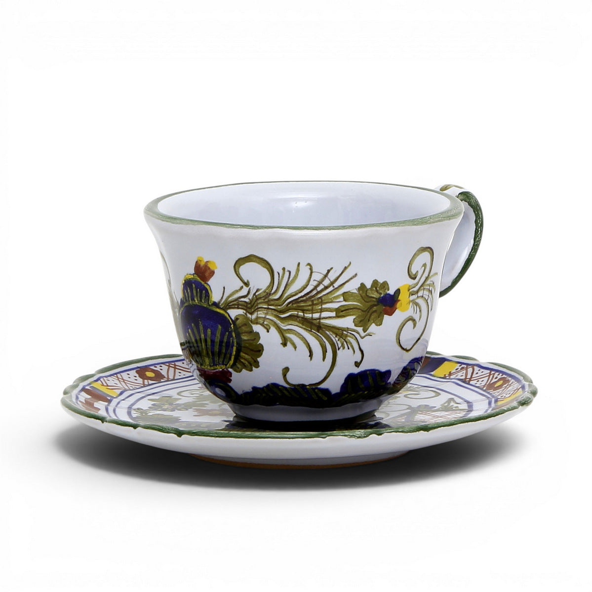 FAENZA-CARNATION: Coffee Tea Cup and Saucer
