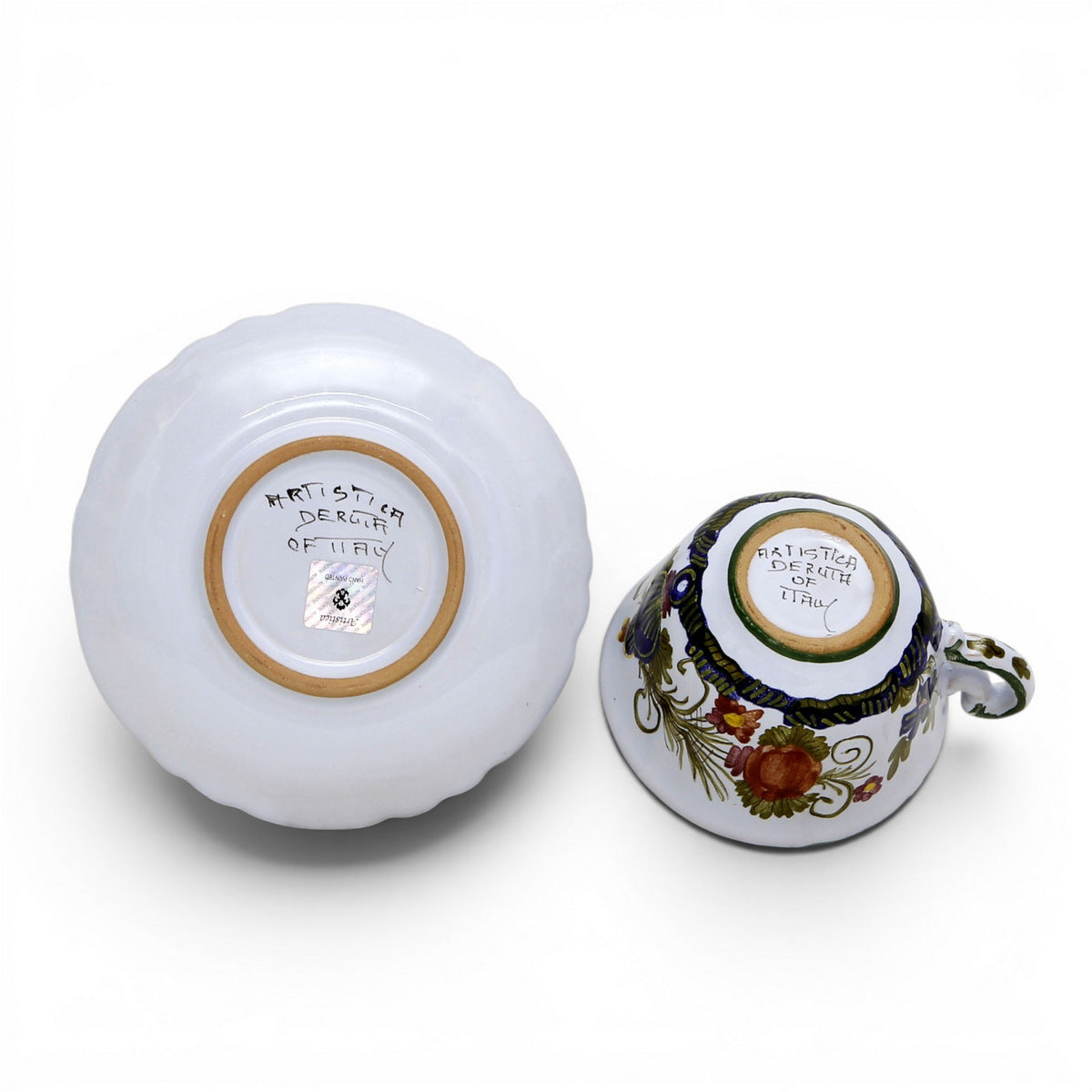 FAENZA-CARNATION: Coffee Tea Cup and Saucer