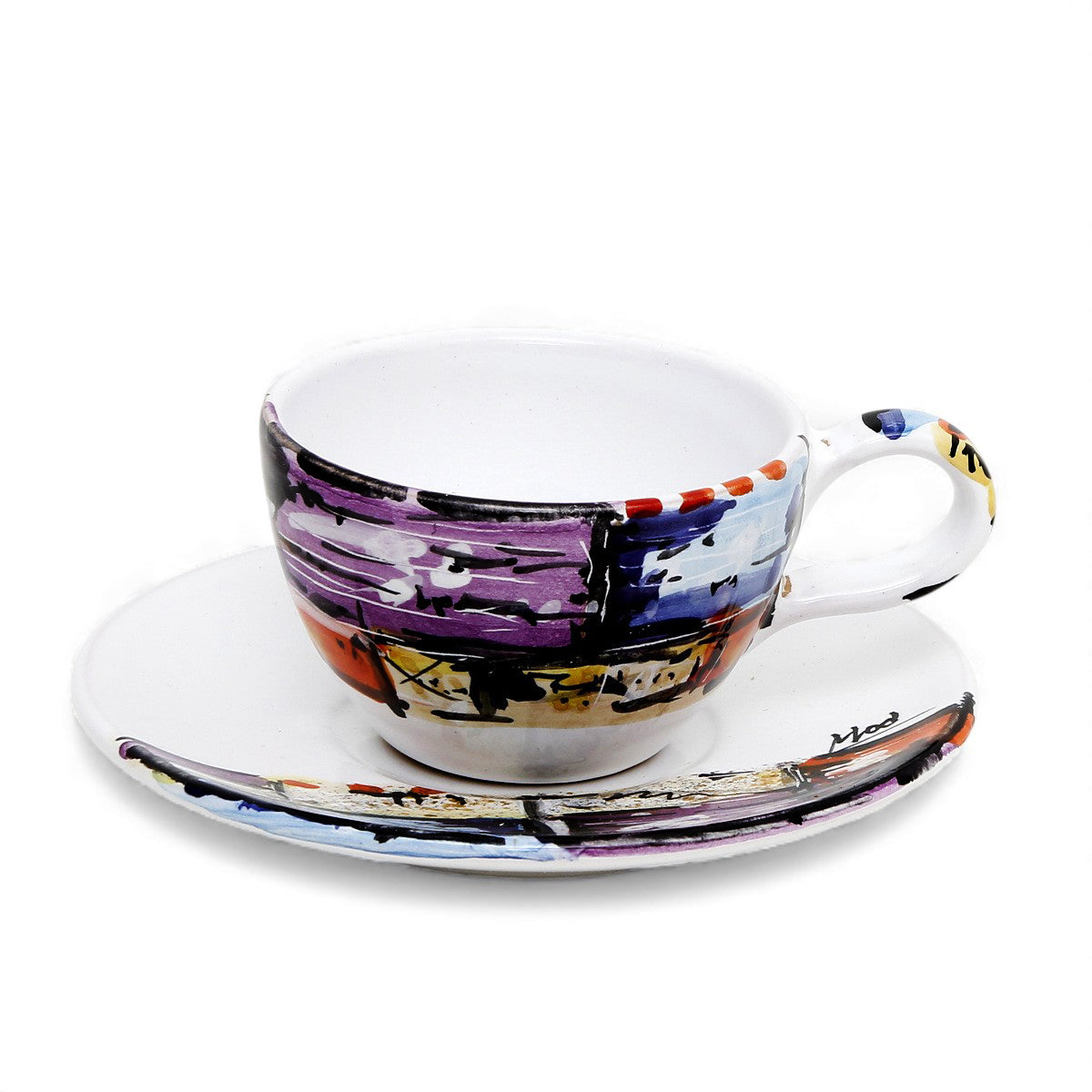 MODERNA: Coffee/Tea Cup and Saucer - Crisalide Design by L. Centinaro