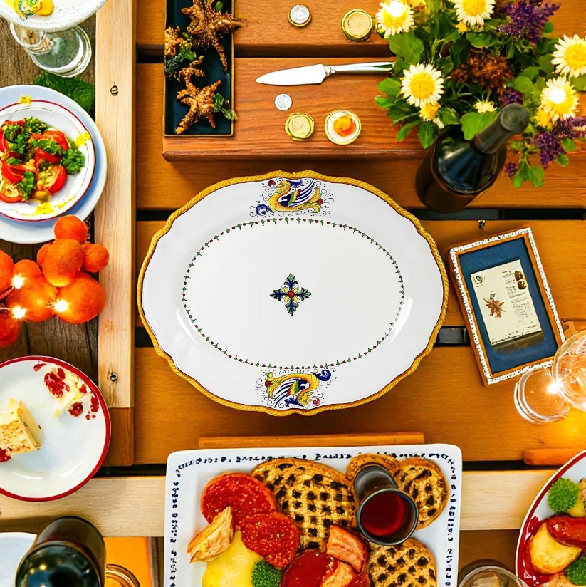 RAFFAELLESCO LITE: Serving Oval Platter - Artistica.com
