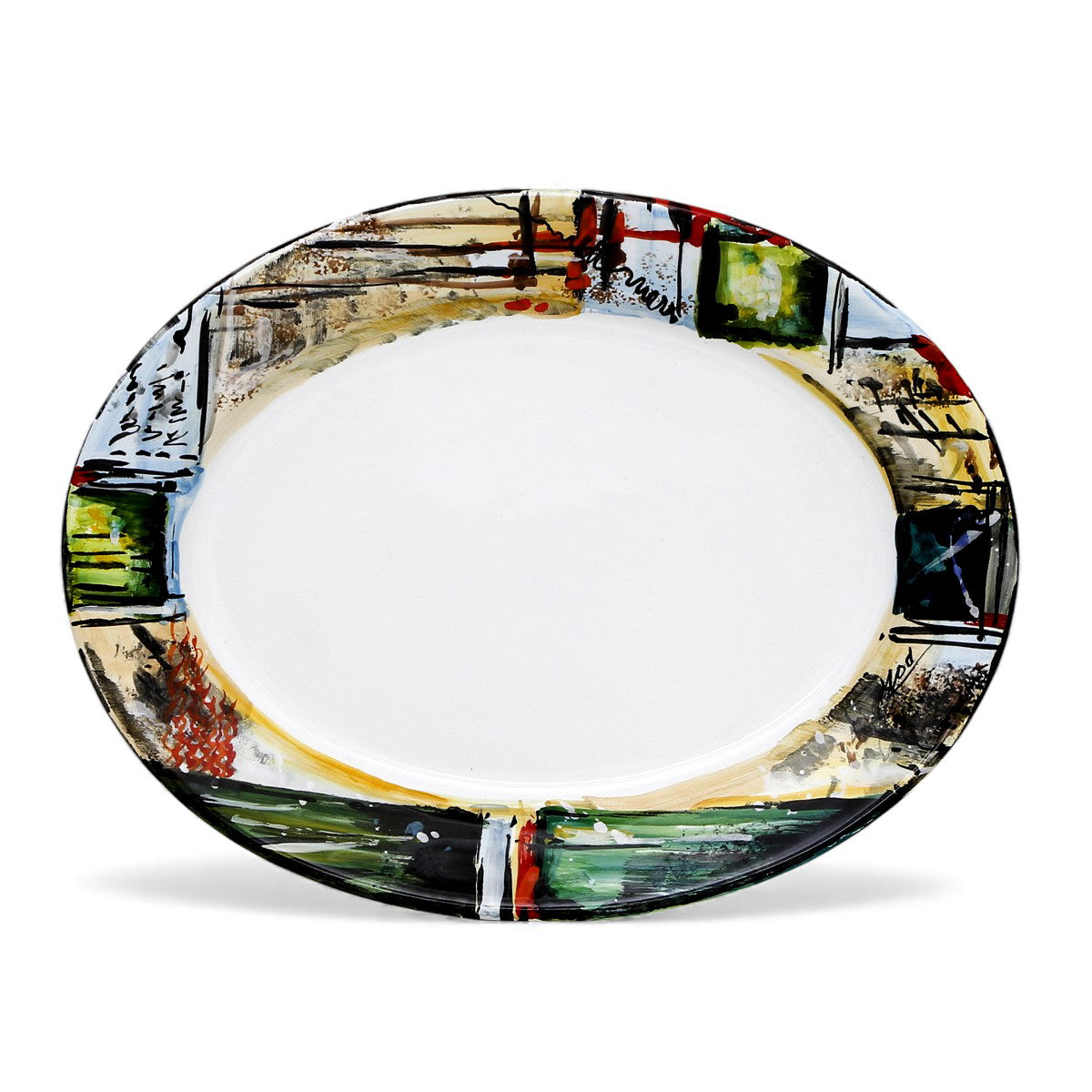 MODERNA: Two Pieces Serving Set (Pasta/Salad Bowl + Oval Platter)