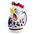 GIFT BOX CHRISTMAS: Green Gift Box with Deruta Orvieto Blue Rooster of Fortune Pitcher