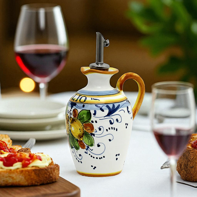 LIMONCINI: Small Olive Oil Bottle Dispenser with handle - Artistica.com