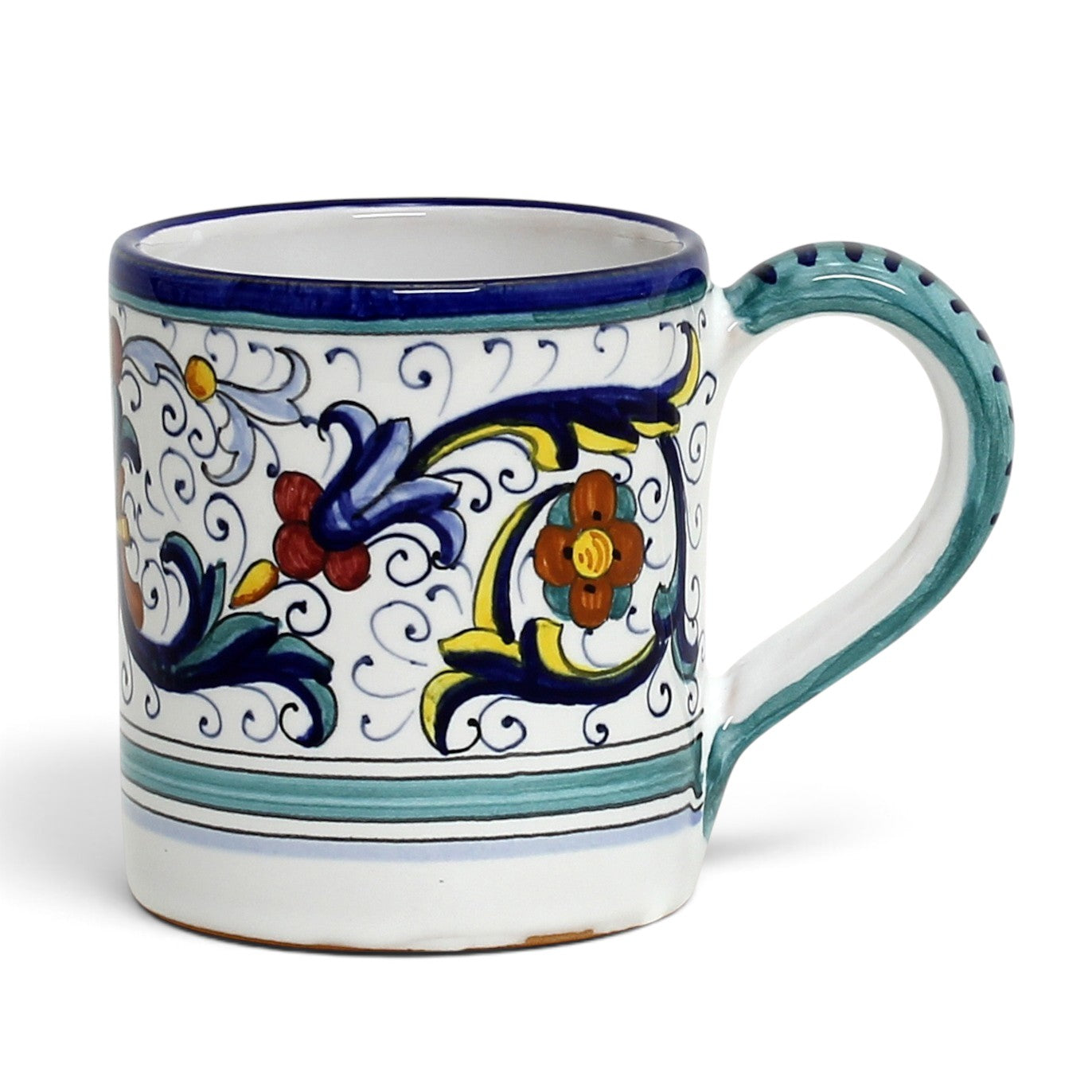 GIFT BOX: With authentic Vecchia Deruta hand painted ceramic Mug (10 Oz.)