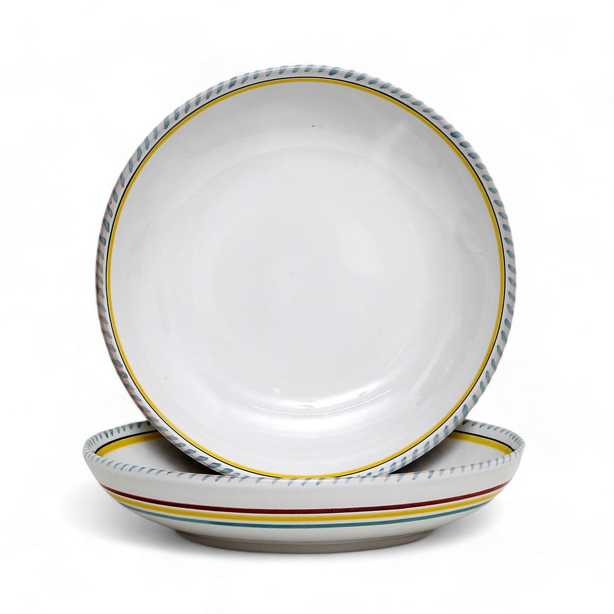 DERUTA GREEN SIMPLE : Risotto/Pasta/Cioppino round shallow coupe bowl