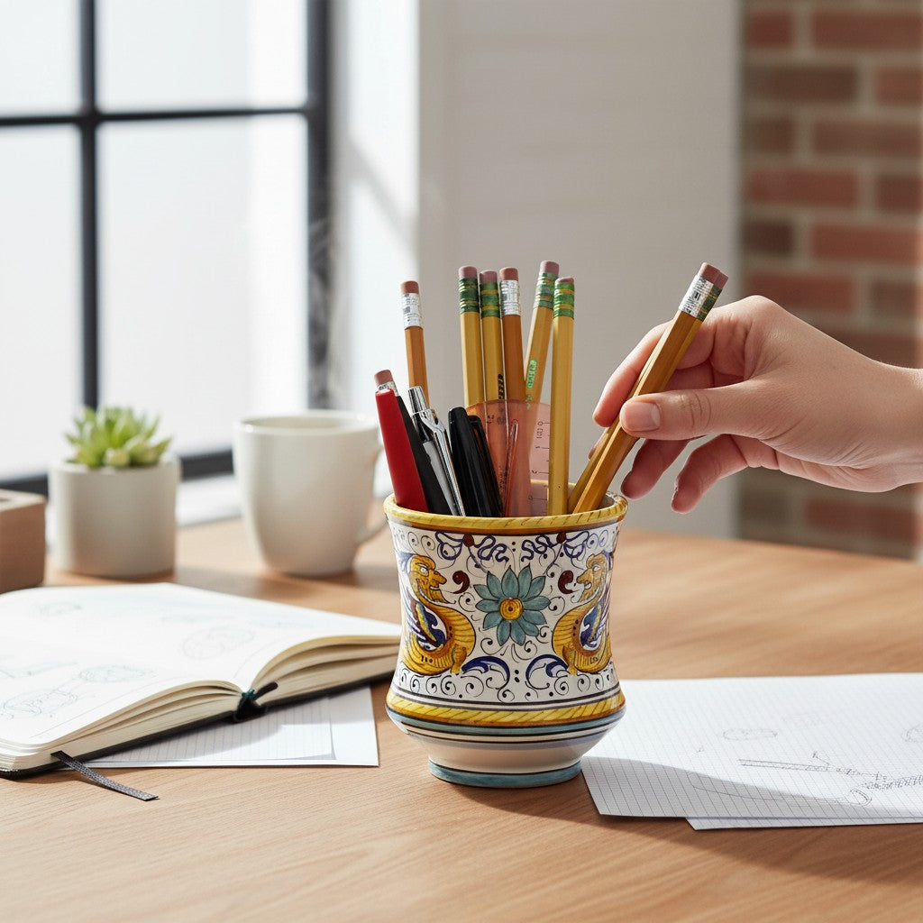 RAFFAELLESCO DELUXE: Precious Concave Tumbler (Pen/Pencils/Makeup Brushes etc...)