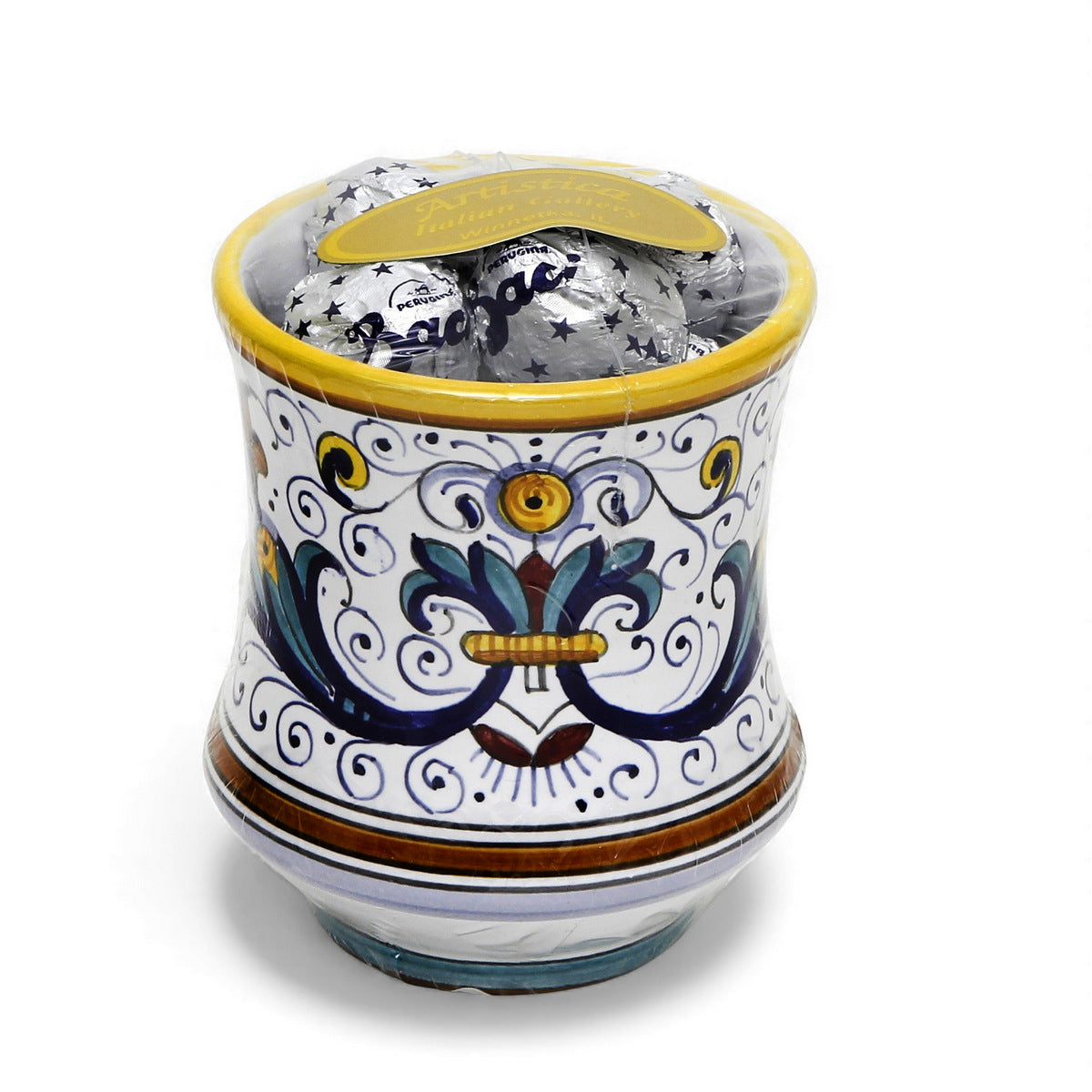 LOVE.ly: Deruta Tumbler Holder with 6 Baci Perugina - RICCO DERUTA design